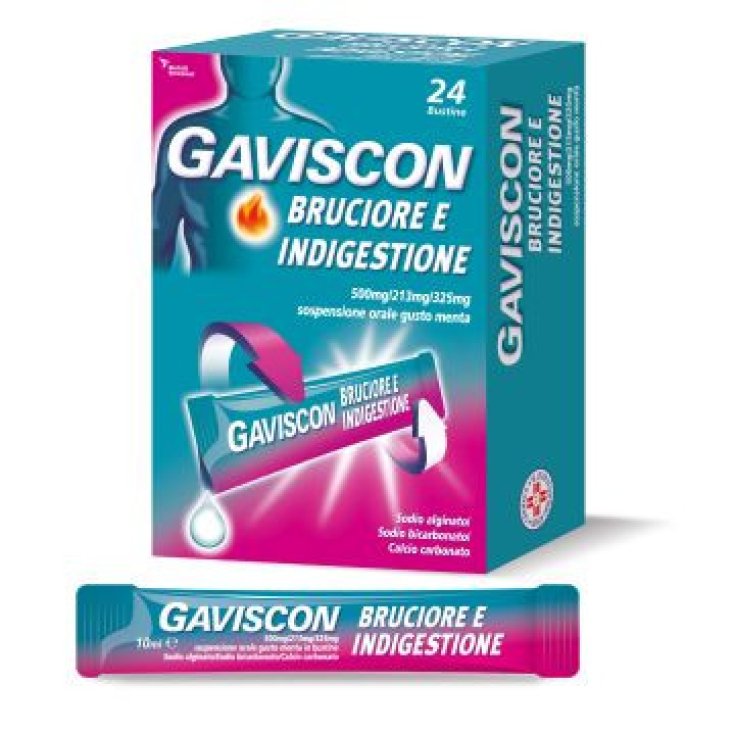 Gaviscon Bruciore Indigestione Feste Espositore 18 Pezzi Reckitt Benckiser