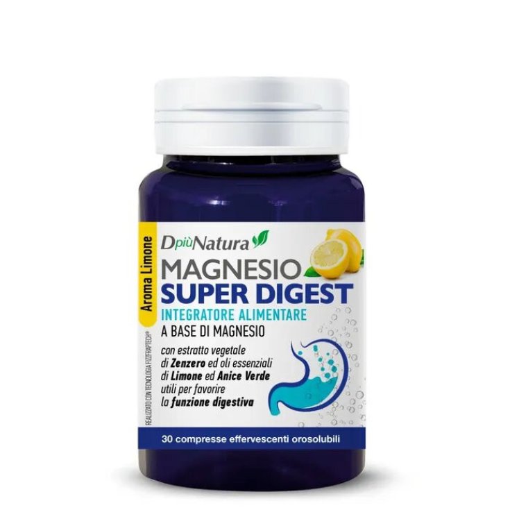 Dpi&ugrave; Natura Magnesio Super Digest Integratore 30 Compresse Orosolubili Effervescenti