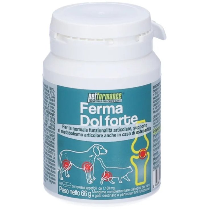 Petformance Ferma Dol Forte 60 Compresse per Cani e Gatti