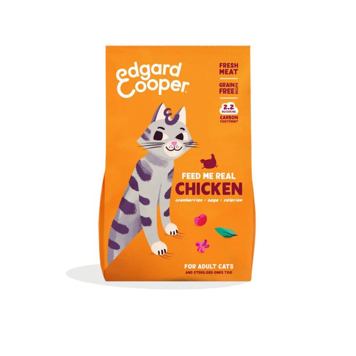 Edgard&Cooper Adult Cat Pollo Fresco Sterilizzati Gatti, 325gr