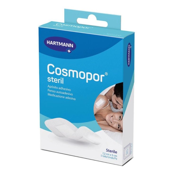 Cosmopor Medicazione Adesiva Sterile in Tessuto Non Tessuto 7,2x5cm 5 Pezzi