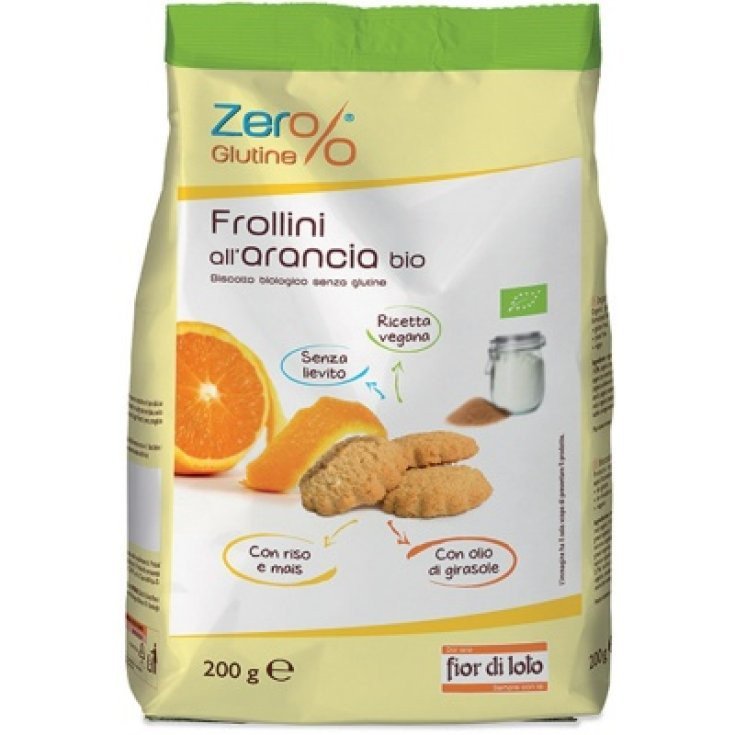 Un Mondo Senza Glutine Biscotti Frolla Arancia e Cioccolato, 200g