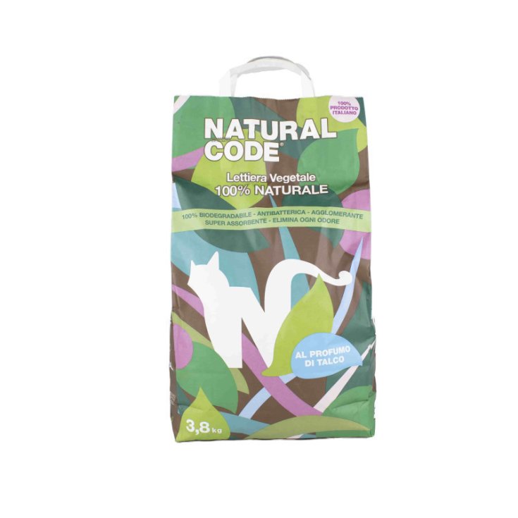 Natural Code Lettiera Vegetale Agglomerante Mais Profumo Talco 3.8 kg