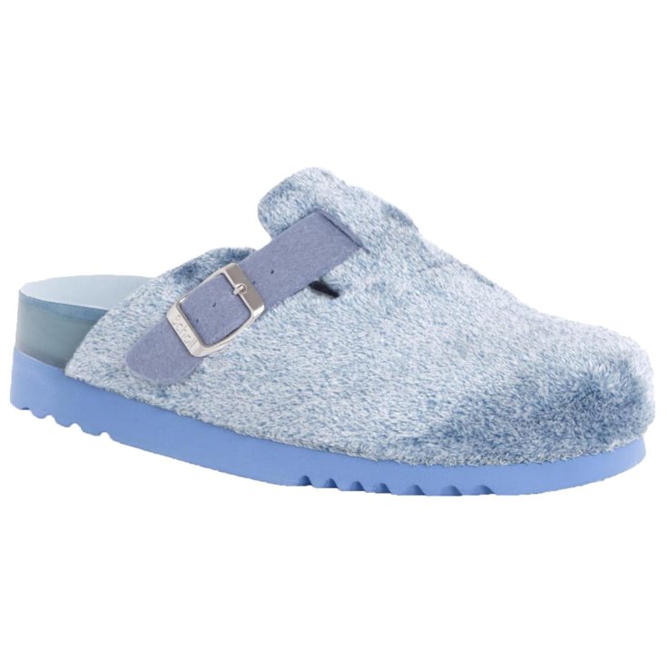 Scholl's Poppy Microfibre Ciabatta Donna Azzurro Chiaro 41