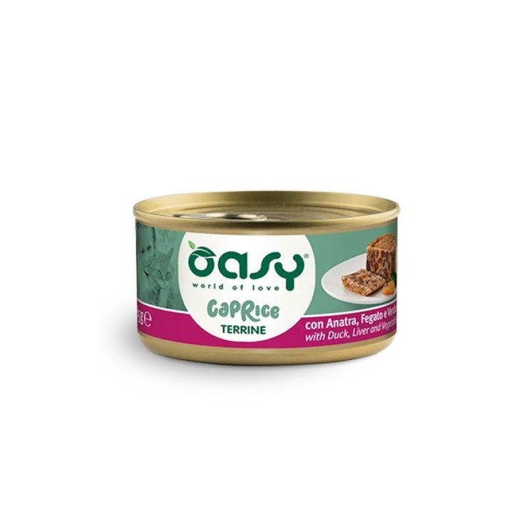 Oasy Caprice Terrina Gatto Adulto con Anatra, Fegato e Verdure