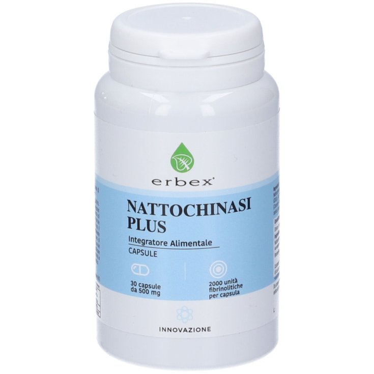 Erbex Nattochinasi Complex: Integratore con Curcuma e Bromelina, 30 Capsule