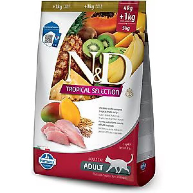 Russo Mangimi N&D Tropical Selection Pollo Gatto Adulto 4kg+1kg