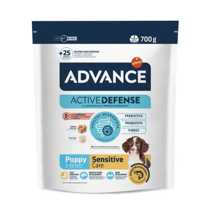 Advance Puppy Sensitive Care Alimento Monoproteico per Cani Cuccioli con Salmone 700g Advance Puppy Sensitive Care Alimento Monoproteico per Cani Cuccioli con Salmone 700g