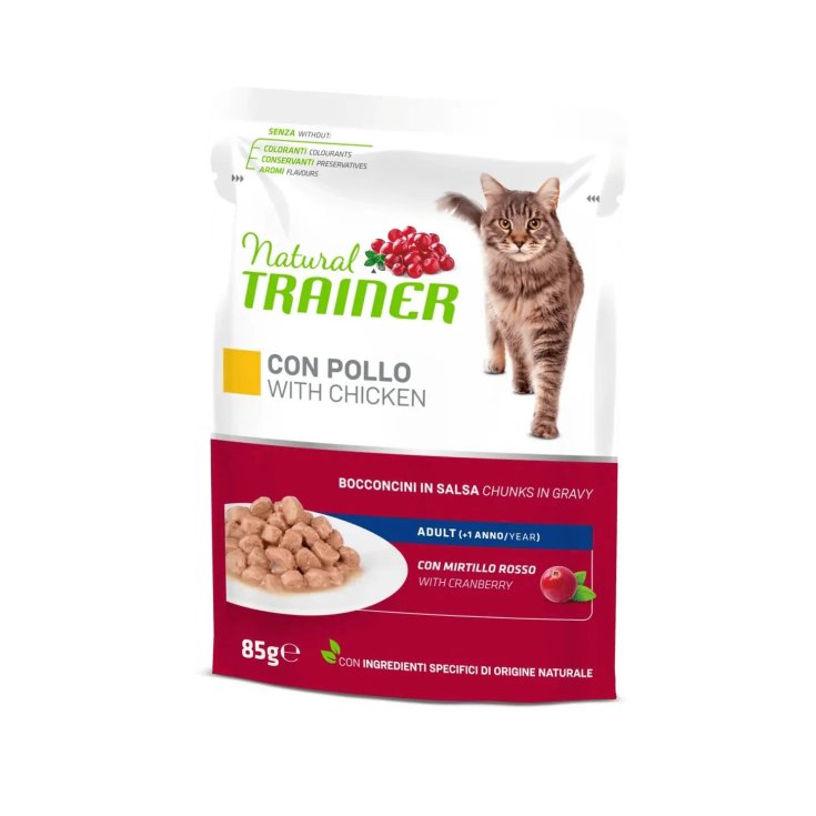 Natural Trainer Hairball Gatto Pollo Bocconcini in Salsa 85g
