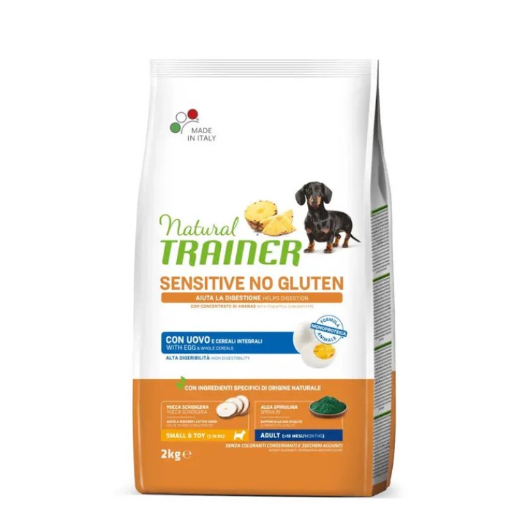 Natural Trainer Sensitive No Gluten Uovo Cereali Cani Toy 2kg