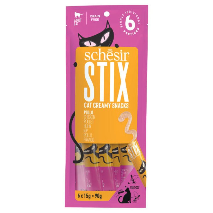 Schesir Stix Mousse Pollo Snack Gatto Adulto Grain Free