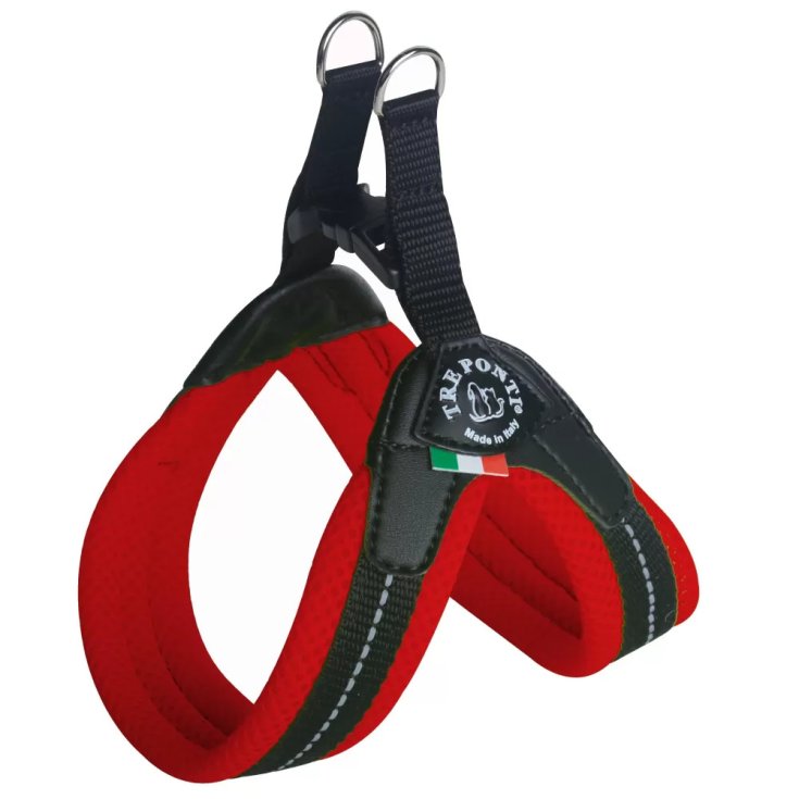 Tre Ponti Easy Fit Rete Pettorina Regolabile Rosso Taglia 4