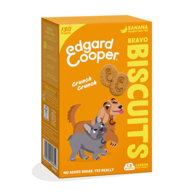 Edgard & Cooper Biscotti per Cani Banana e Burro Arachidi - 400g