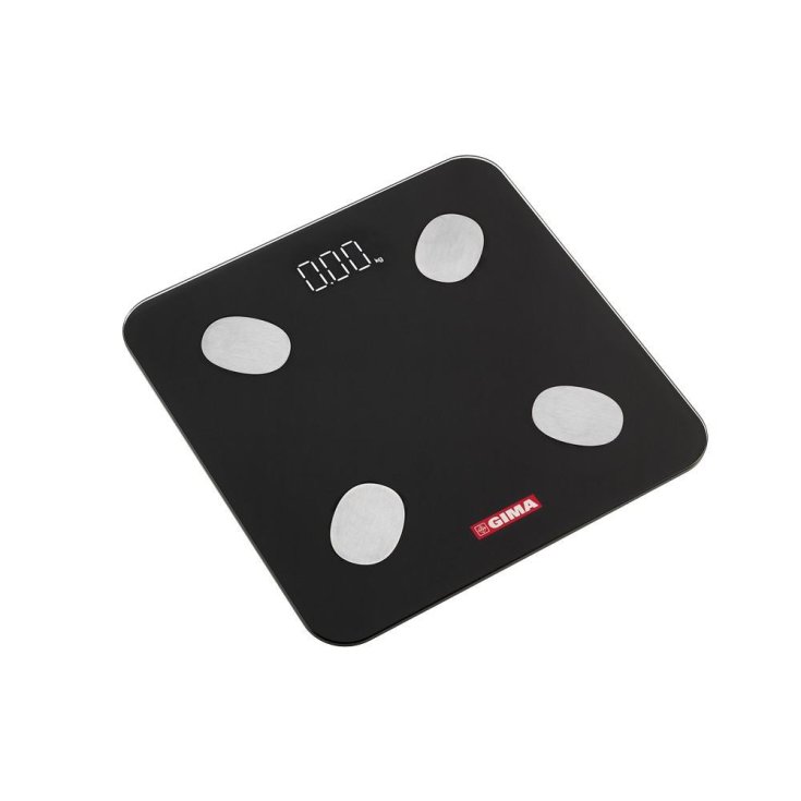 Gima Bilancia Impedenziometrica Body Fat Nera con App e Bluetooth