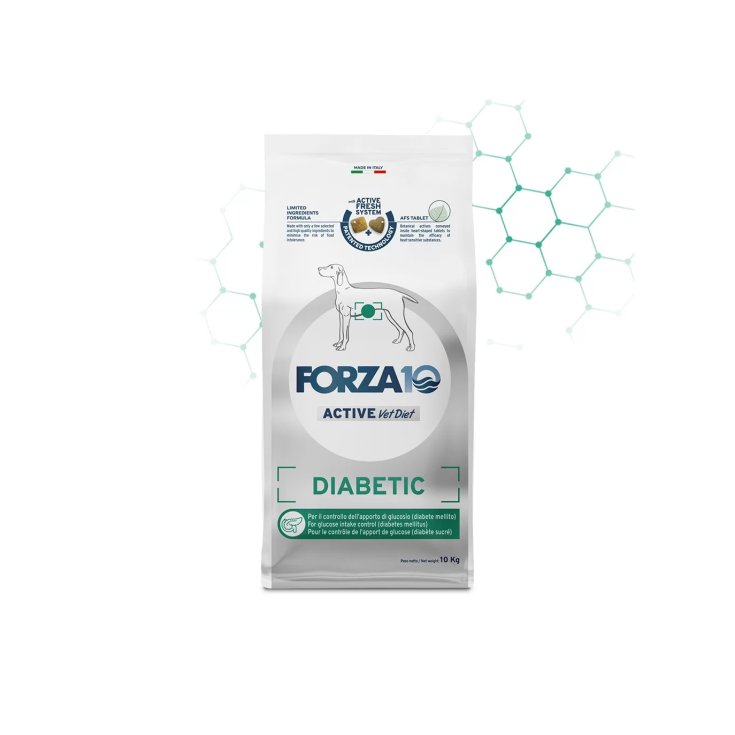Forza 10 Diabetic Active Vet Diet Cane, Alimento per Diabete, 10kg