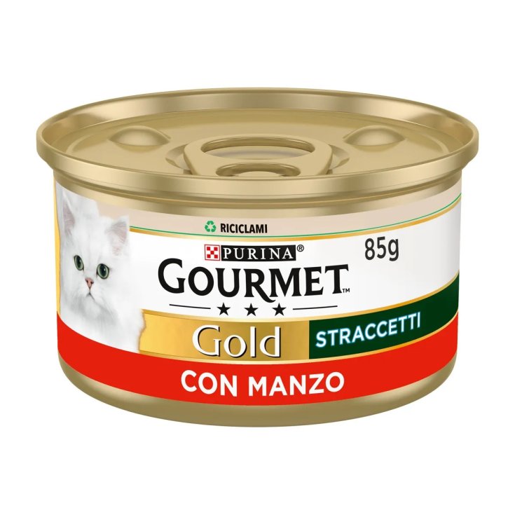 Purina Gourmet Gold Straccetti con Manzo per Gatti Adulti, 85g