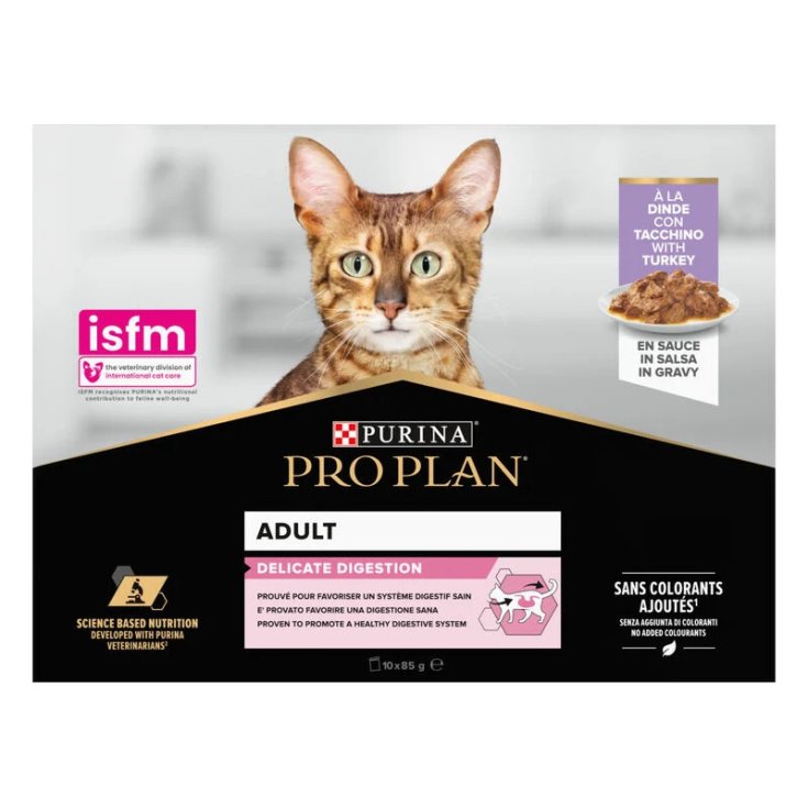 Nestl&egrave; Pro Plan Delicate Adult Tacchino in Salsa, 10 Pezzi da 85g