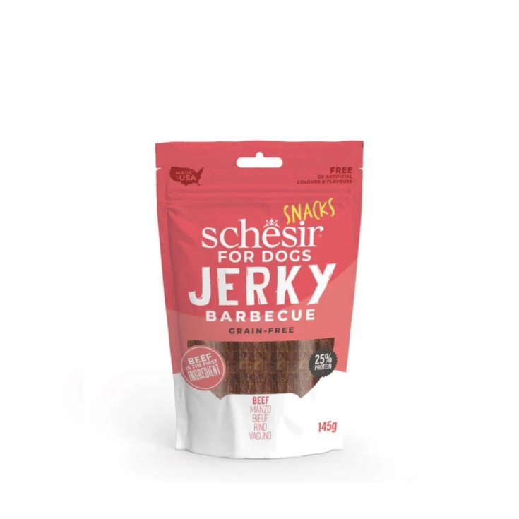 Snack per Cani Schesir Jerky BBQ Manzo 145 g