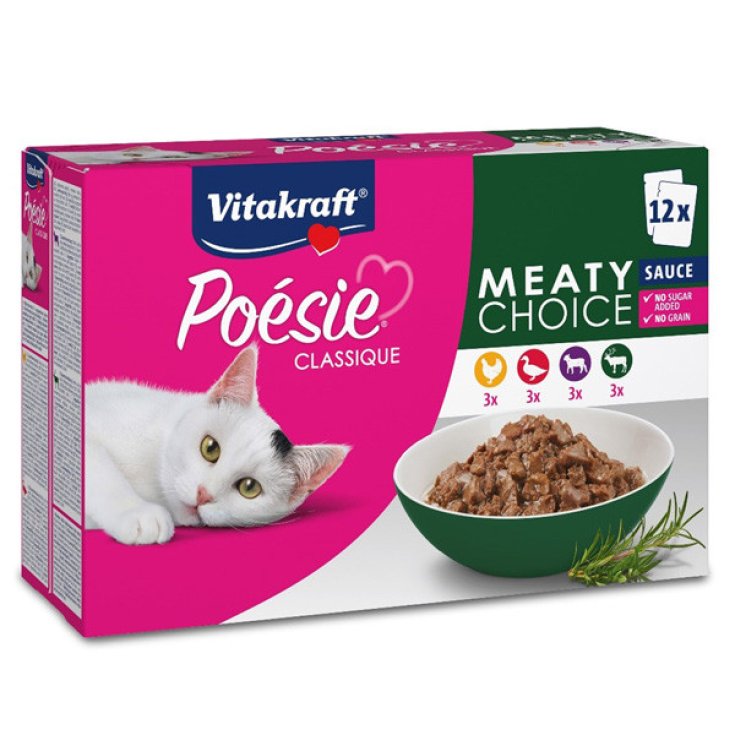 Vitakraft Poesie Classique Meaty Sauce Alimento per Gatti 12x85g