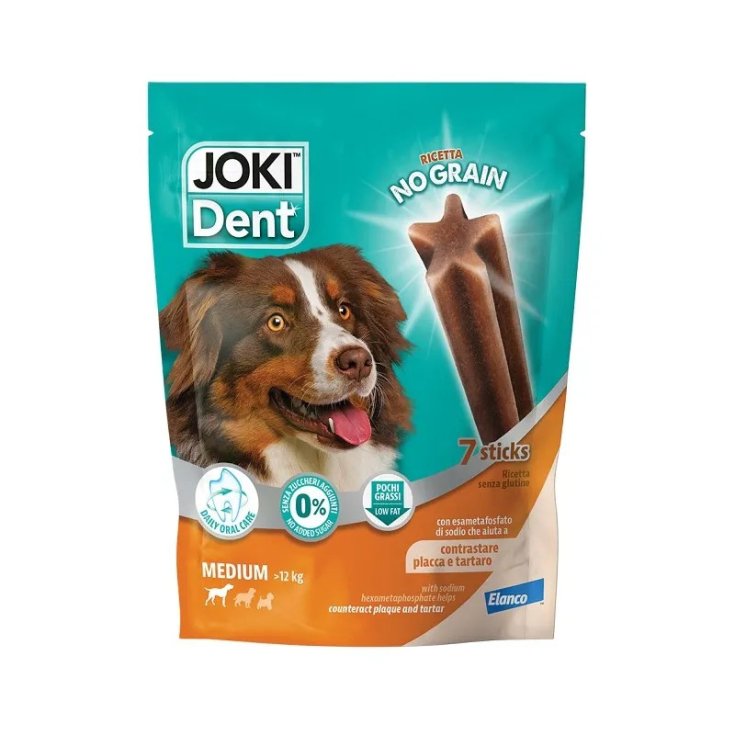 Joki Dent No Grain Medium, 7 Stick, Snack Cani