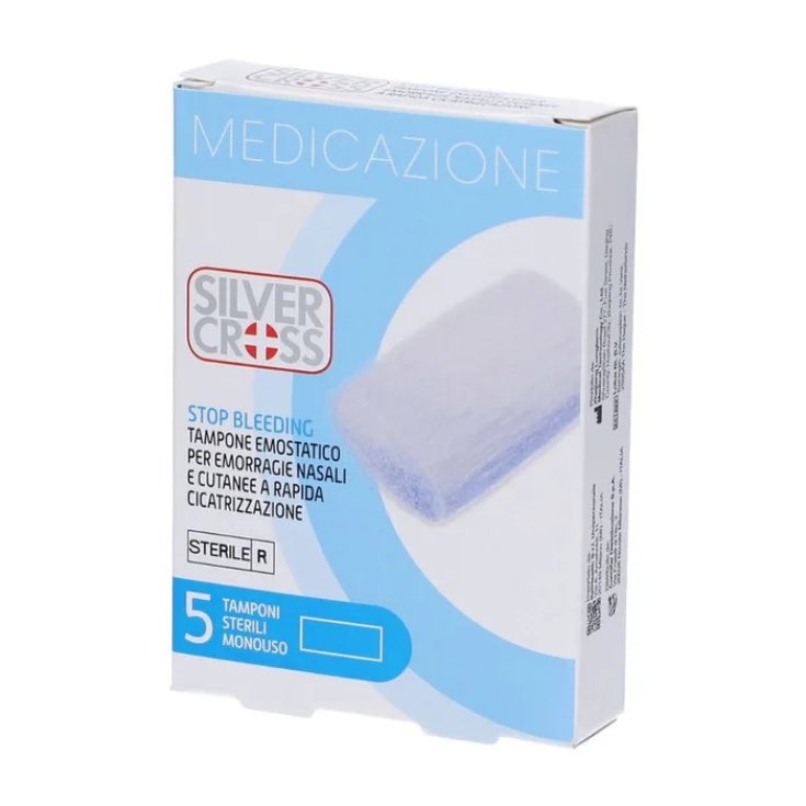 Silvercross Tampone Emostatico Alginato Calcio, 5 Pezzi