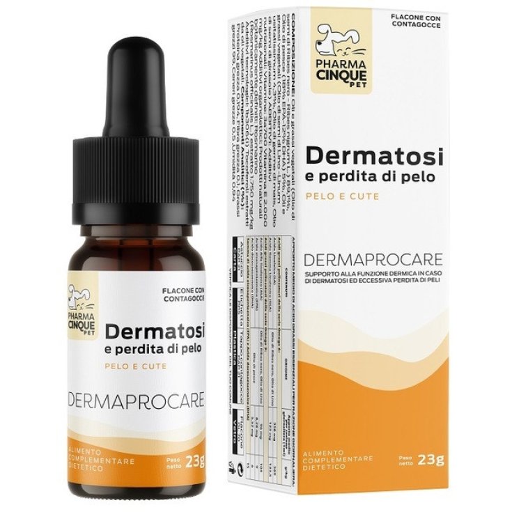 Pharmacinque Pet Dermaprocare Gocce per Cani e Gatti 23 g
