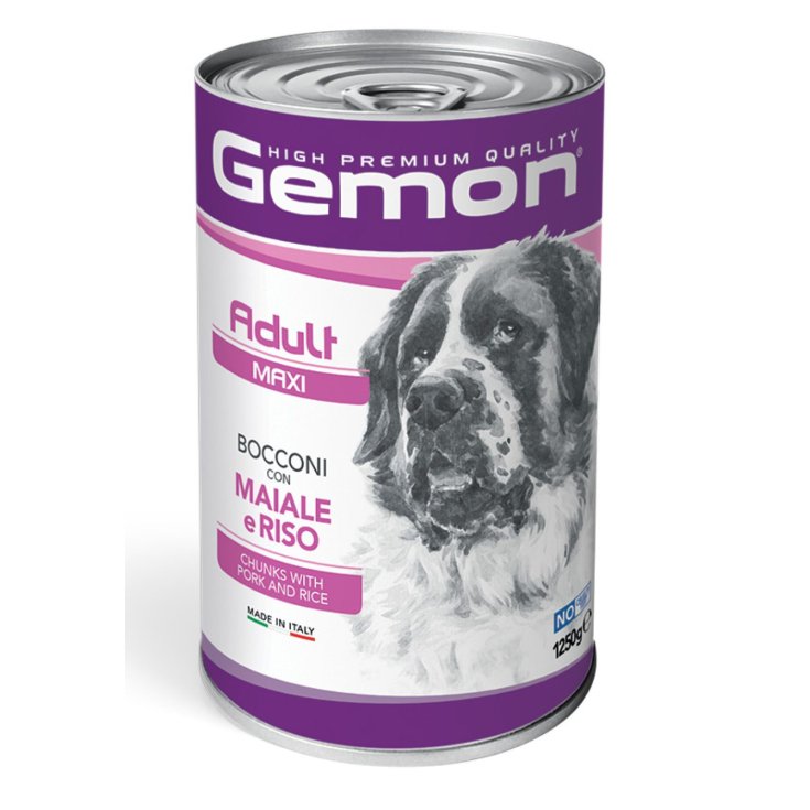 Gemon Adult Maxi Bocconi per Cani con Maiale e Riso