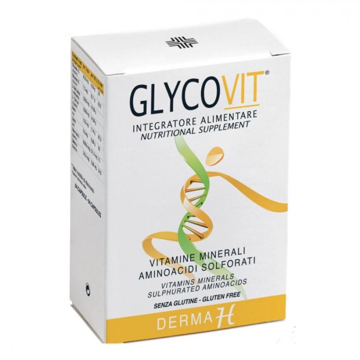 Glycovit Dermah Integratore Alimentare con Vitamine e Minerali - 64 Capsule