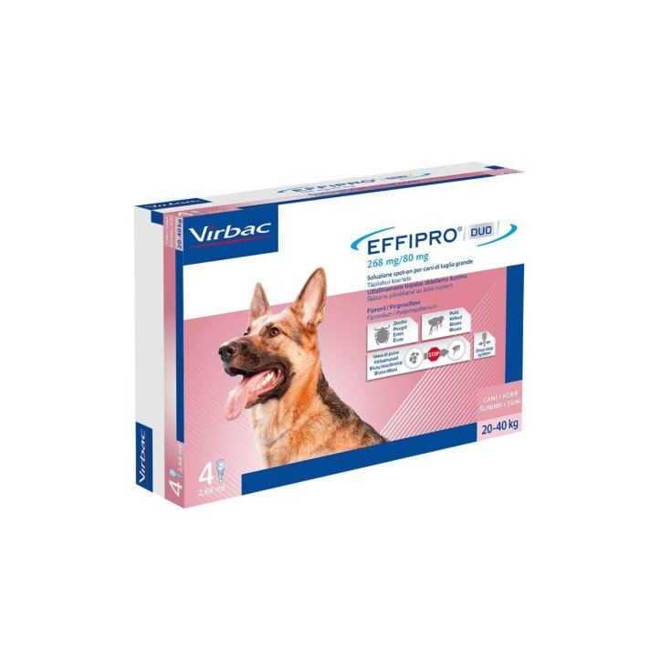 Effipro Duo Cane 4 Pipette - 20 a 40 Kg