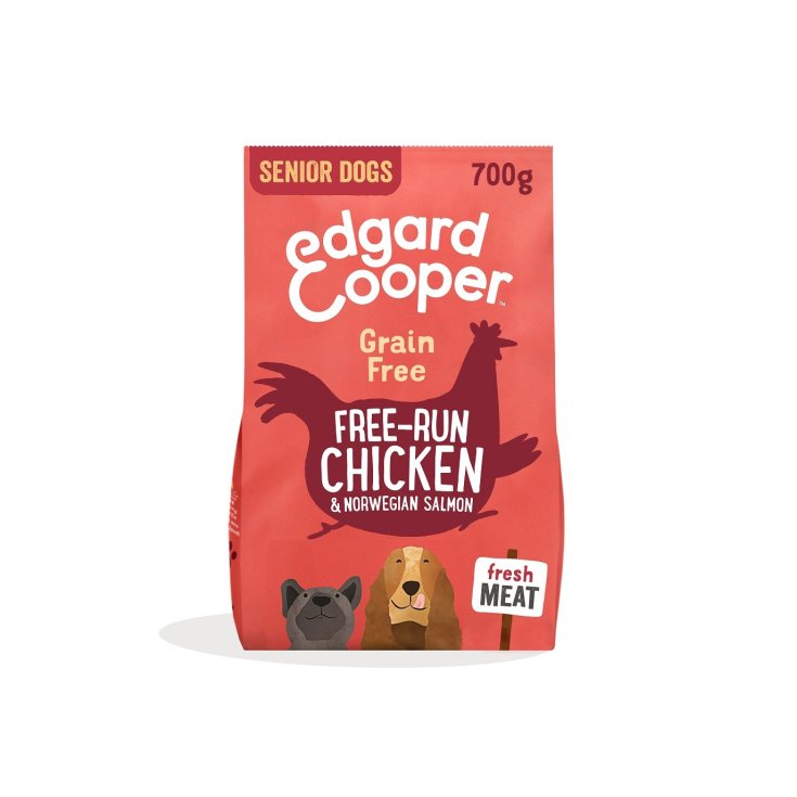 Senior Carne Fresca di Pollo Allevato a Terra e Salmone Norvegese Senza Cereali - 700GR