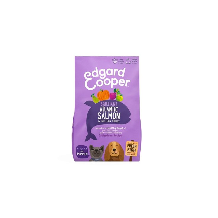 Puppy Carne Fresca di Salmone e Tacchino Allevato a Terra Senza Cereali - 700GR