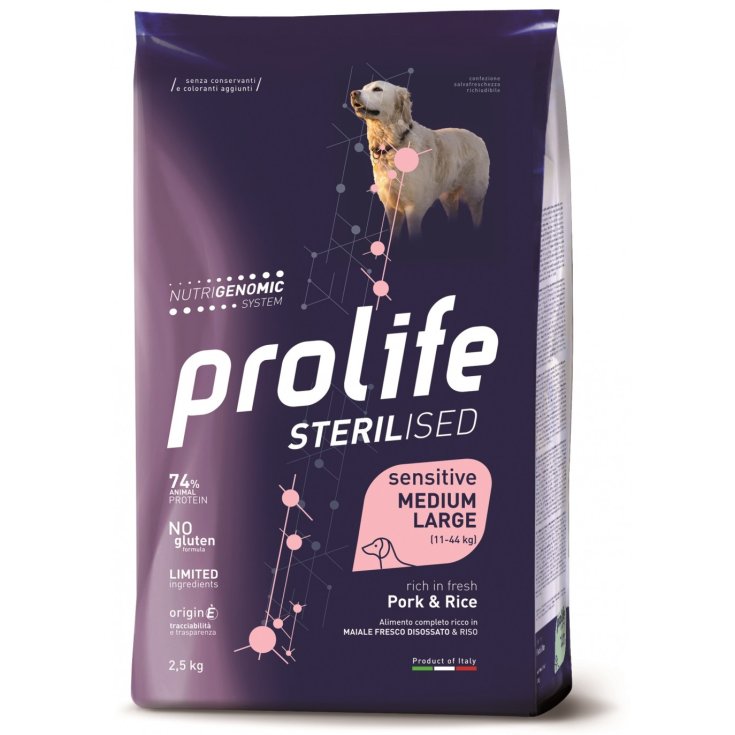 Sterilised Sensitive Adult Medium/Large Pork & Rice - 12KG