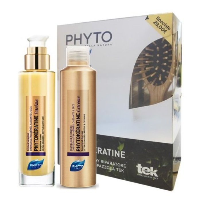 Phyto Phytokeratine Coffret Natale 2017 Shampoo + Emulsione + Spazzola