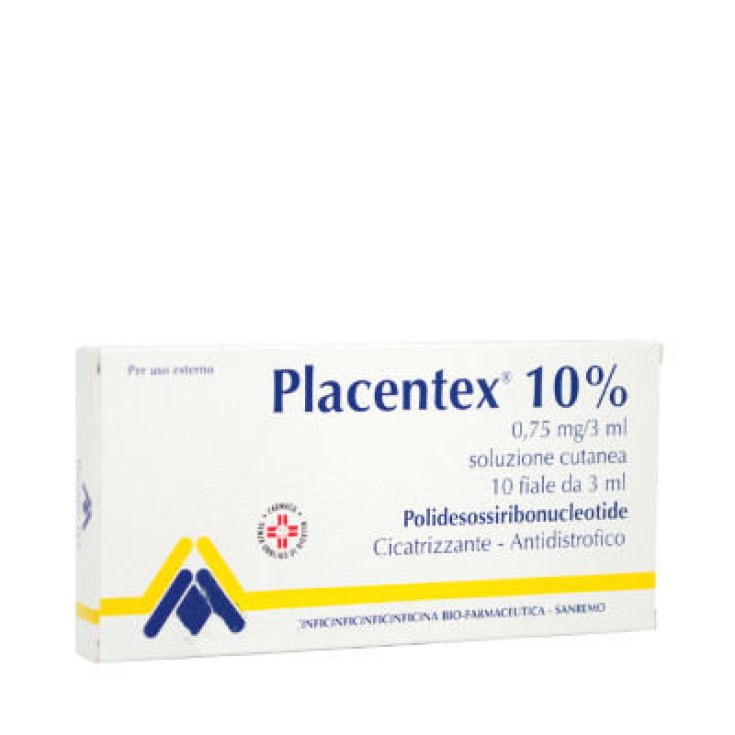 Placentex fiale 10% 0.75mg Soluzione Cutanea 10 Fiale 3ml