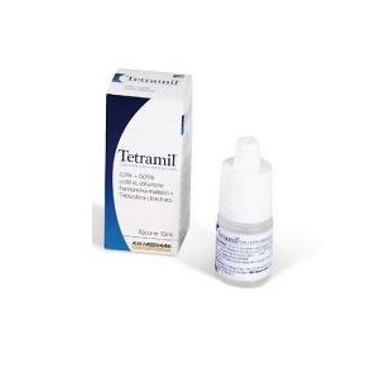 Teofarma Tetramil 0,3%+0,05% Collirio Per Occhi Arrossati Infiammati E Congiuntiviti Allergiche 10ml 