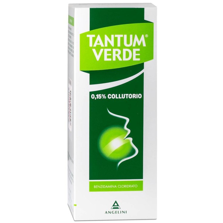 Angelini Tantum Green Mouthwash 0.15% Action Disinfectant and Anti-inflammatory 240ml