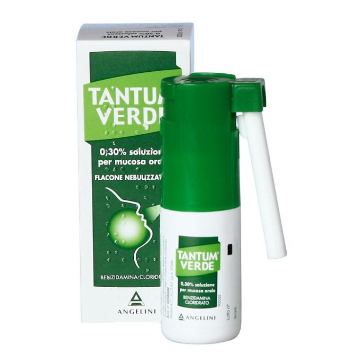 Angelini Tantum Green 0,30% Spray Solution With Nebulizer 15ml