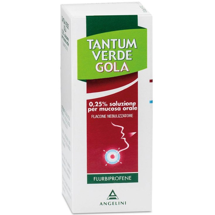 Angelini Tantum Green Throat Spray Solution With Nebulizer 15ml
