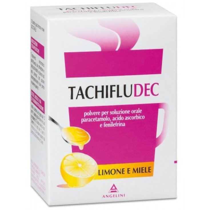 Angelini TachifluDEC Powder For Oral Solution Lemon And Honey Flavor 16 Sachets