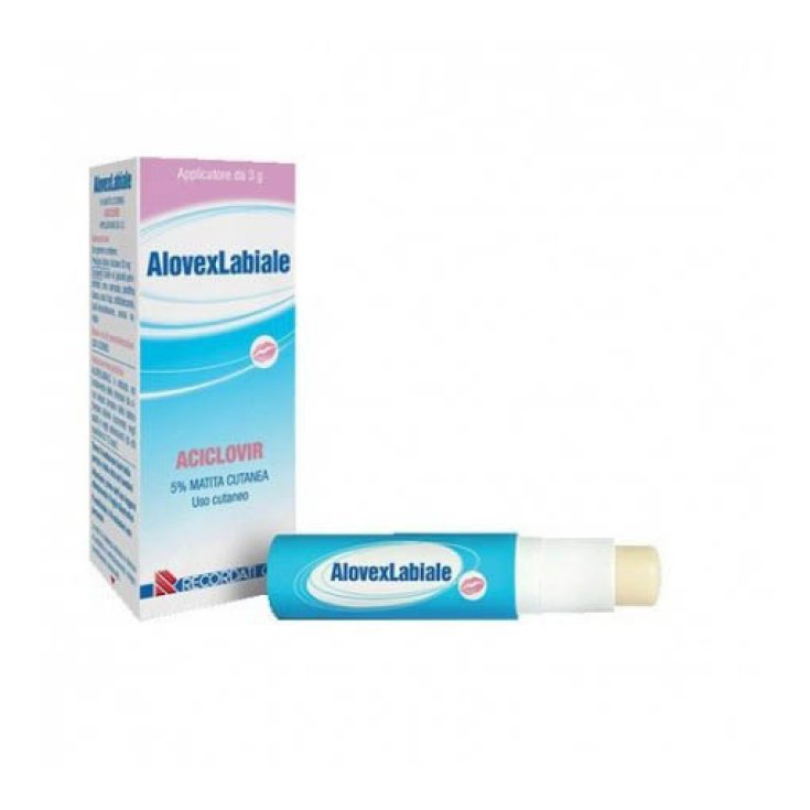 Alovex labiale 5% Aciclovir Matita Cutanea Per Herpes Labiale 3g
