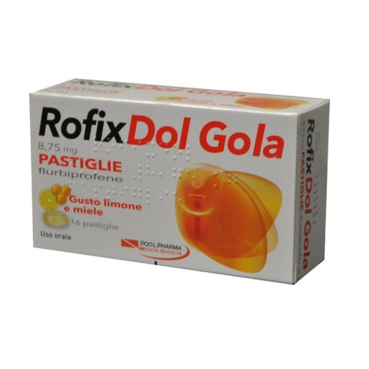 RofixDol Gola Flurbiprofene Limone Miele Dispositivo Medico 16 Pastiglie 