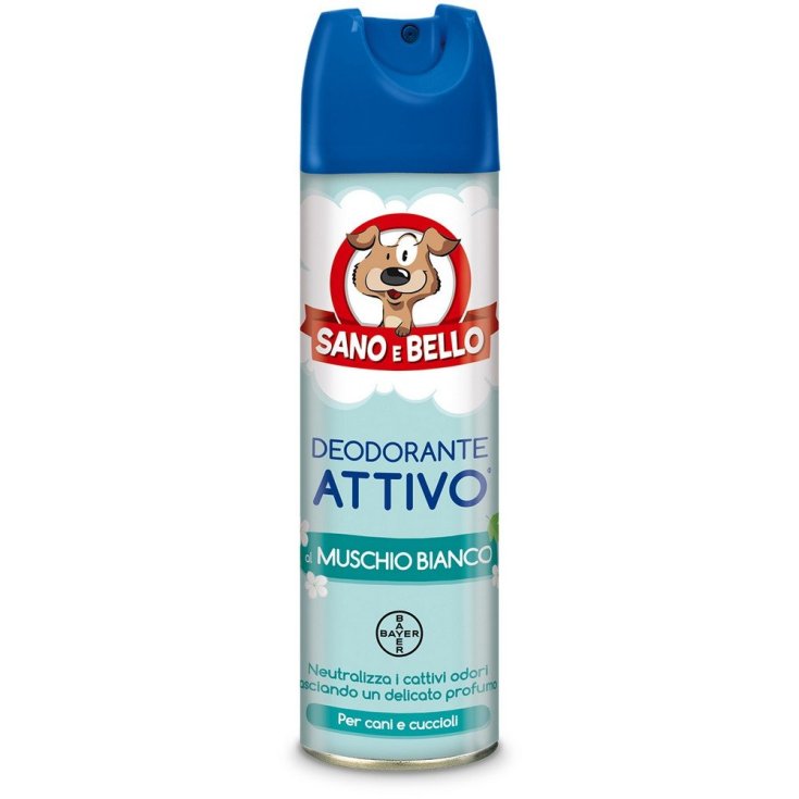 Bayer Sano E Bello Deodorante Attivo Al Muschio Bianco Igiene Per Cani 250ml