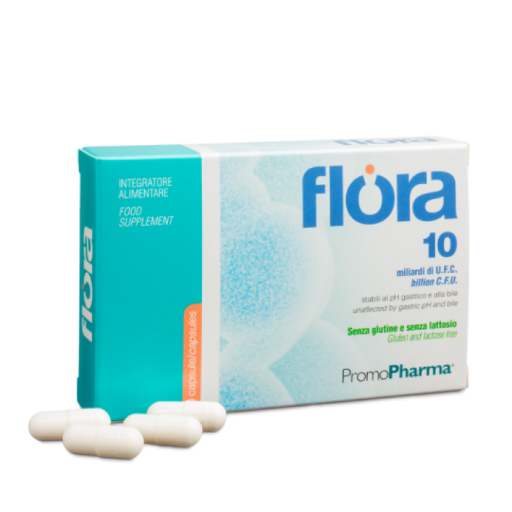 PromoPharma Flora 10 Integratore Alimentare 30 Capsule   