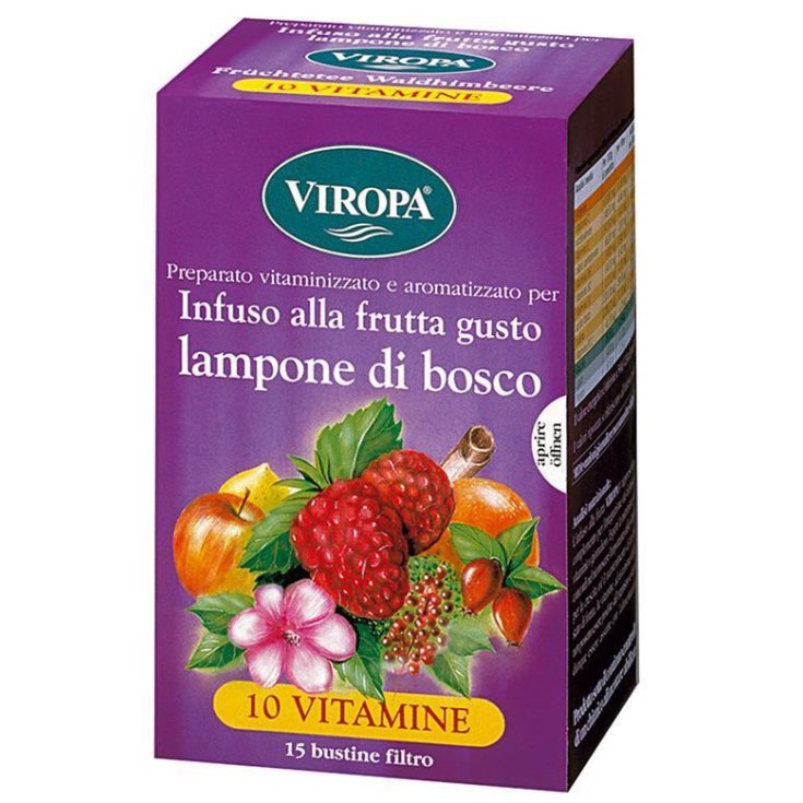 Viropa-10 Vitamine Vitamintee Lampone Di Bosco Infuso Alla Frutta Con Vitamine 15 Bustine