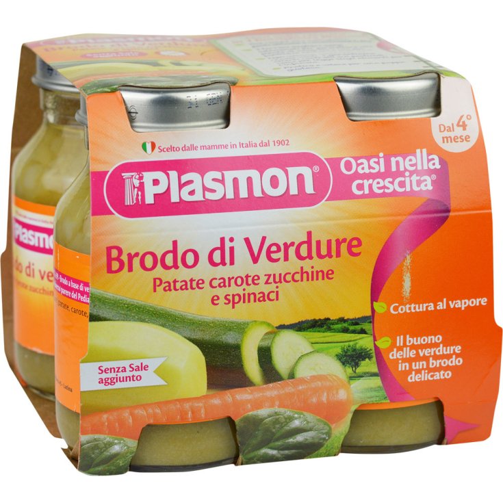 Plasmon Brodo Liquido Patate Zucchine Carote E Spinaci Liquido 4 x 125ml