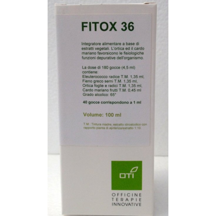 OTI Fitox 36 Gocce Integratore Alimentare 100ml