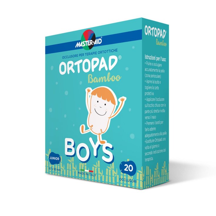 Master-Aid® Ortopad® Cotton Boys Occlusore Per Terapie Ortottiche Junior 20 Pezzi