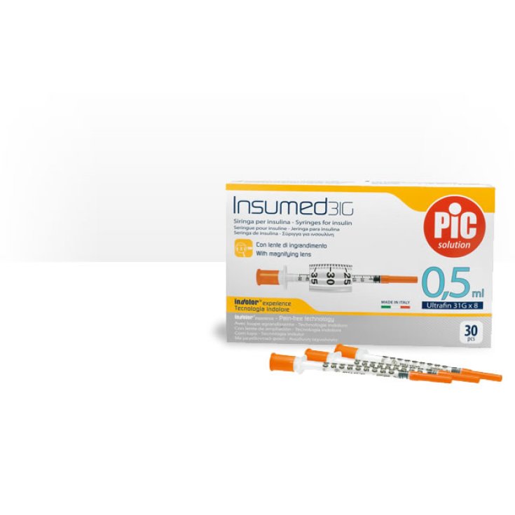 Pic Insumed Pic Solution Pic Insumed Siringa Da Insulina 0,3ml G30x8mm 30 Pezzi