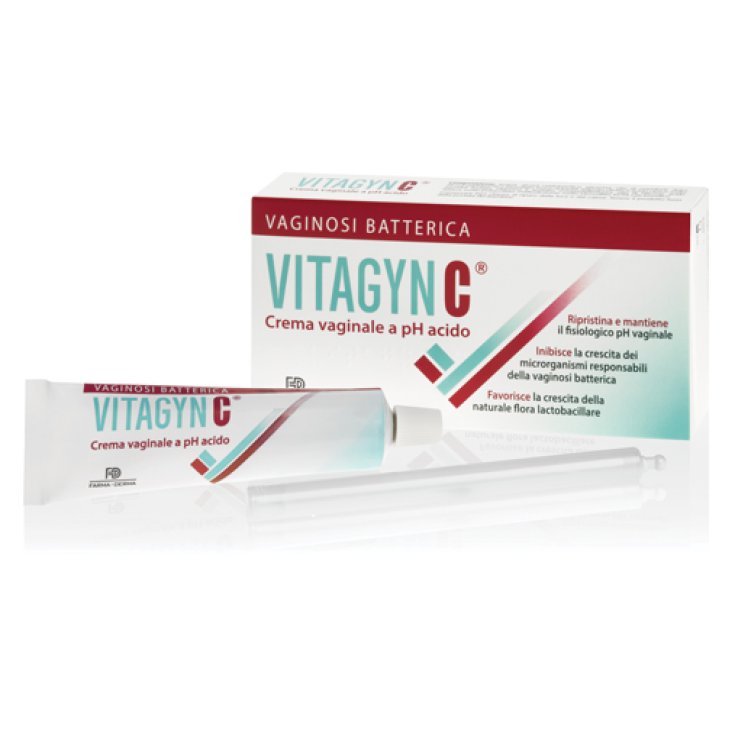 Farma-Derma Vitagyn®  Crema Vaginale A pH Acido 30g Con 6 Applicatori Monouso.