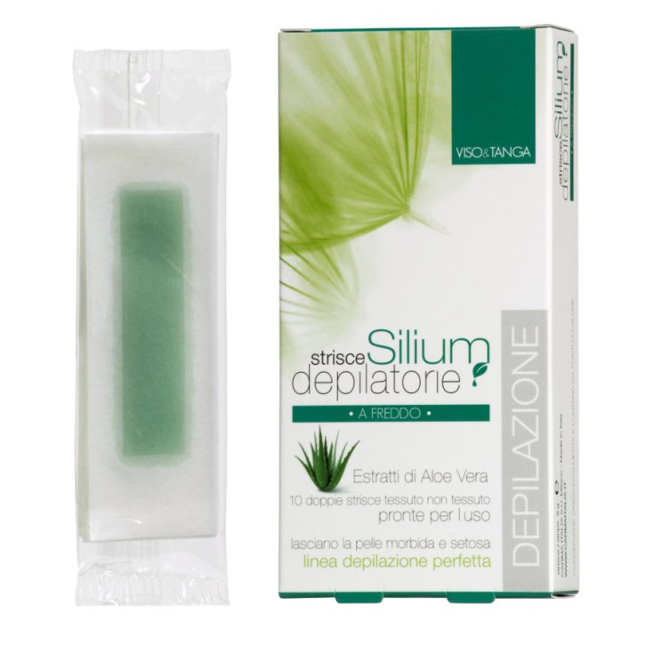 Silium Strisce Depilatorie Viso Con Aloe 10 Doppie Strisce